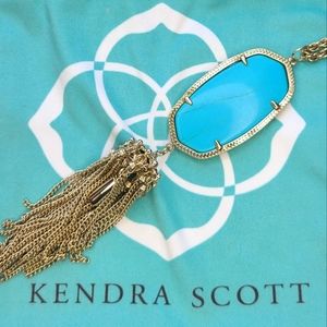 Retired Kendra Scott Rayne Gold Turquoise Necklace